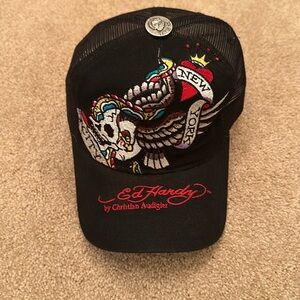 Ed Hardy Christian Audigier Y2K Vintage SnapBack Trucker Hat